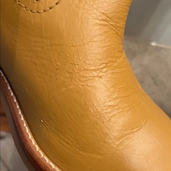 Frye Camryn Tall Pull On Tan Leather Heeled Boots - Picture 10 of 16